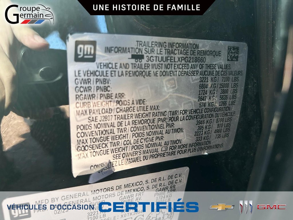 2023 GMC Sierra 1500 à St-Raymond, Québec - 30 - w1024h768px