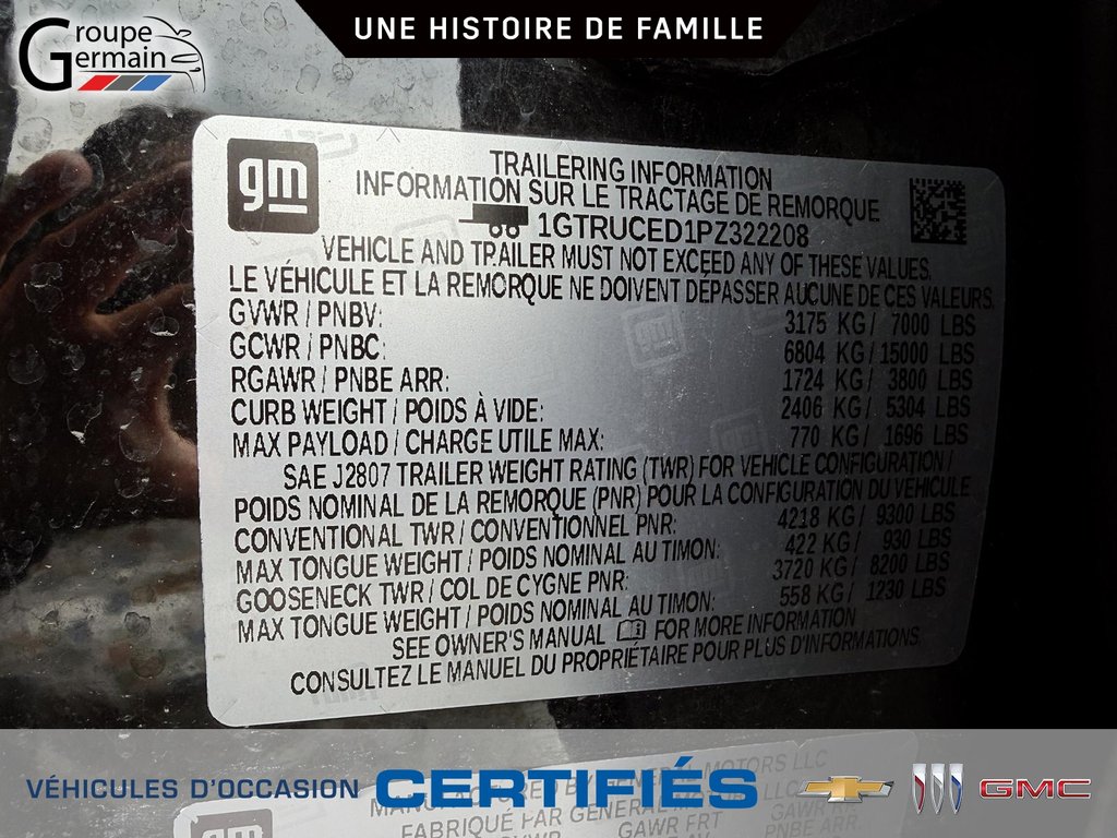 2023 GMC Sierra 1500 à St-Raymond, Québec - 31 - w1024h768px