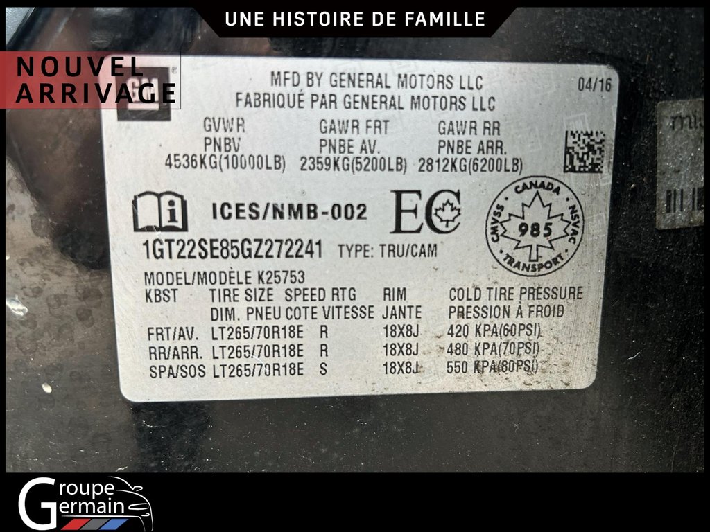 2016 GMC SIERRA 2500 à St-Raymond, Québec - 23 - w1024h768px