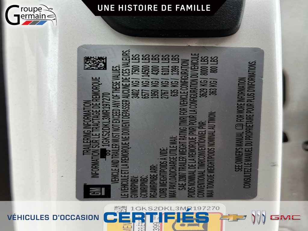 2021 GMC Yukon à St-Raymond, Québec - 33 - w1024h768px