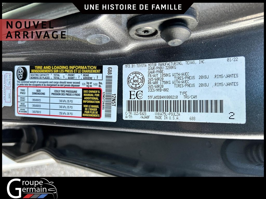 2022 Toyota Tundra in St-Raymond, Quebec - 7 - w1024h768px