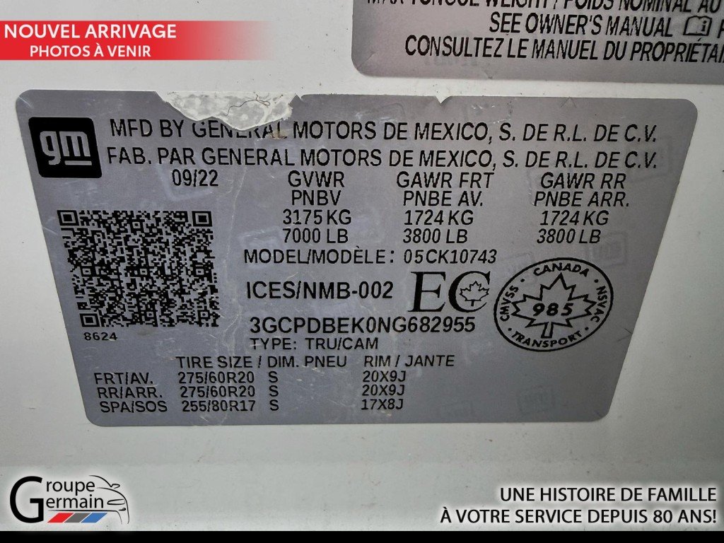 2022 Chevrolet Silverado 1500 in Donnacona, Quebec - 12 - w1024h768px