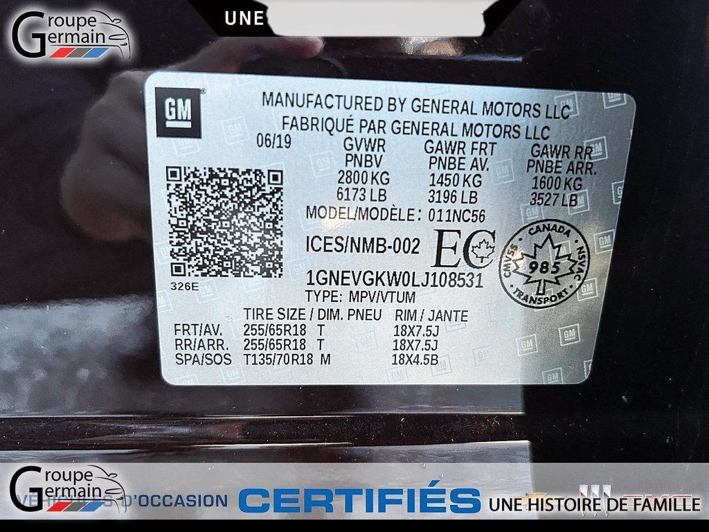 2020 Chevrolet TRAVERSE à Donnacona, Québec - 59 - w1024h768px