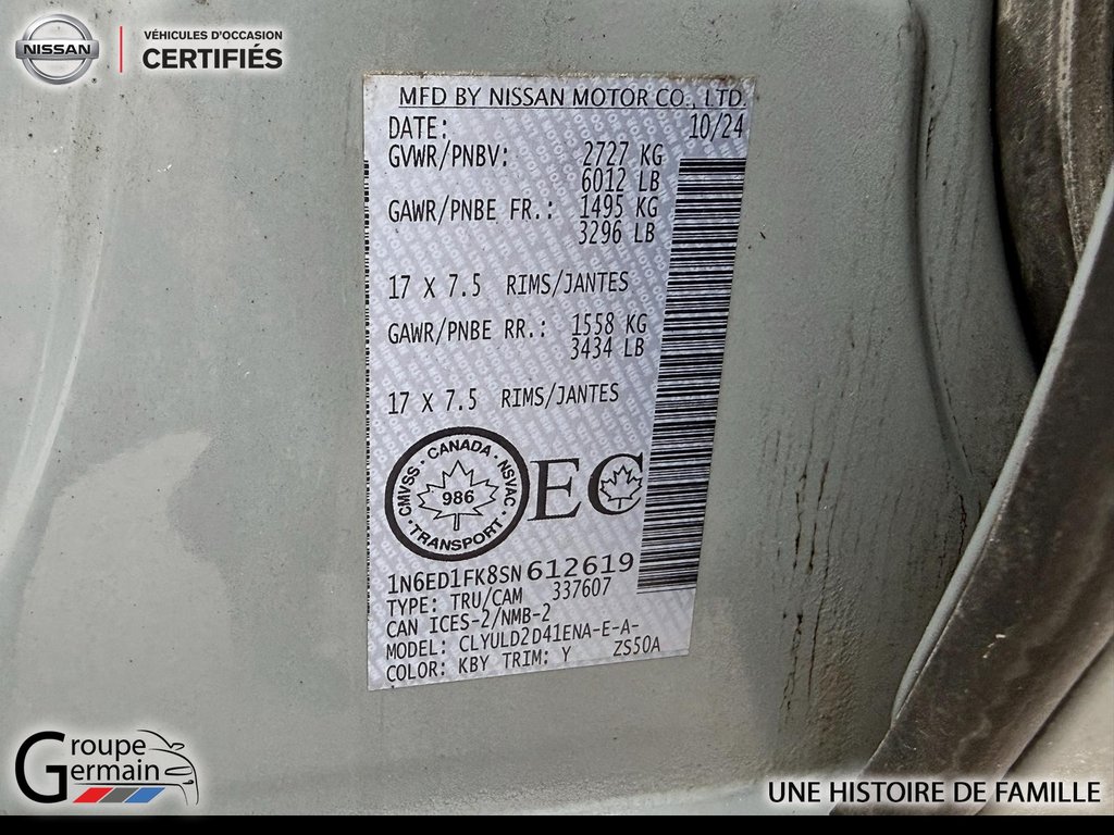 2025 Nissan FRONTIER à Donnacona, Québec - 57 - w1024h768px