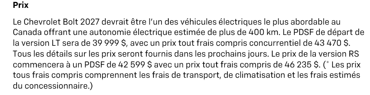 2027 Chevrolet Bolt EV in Granby, Quebec - 6 - w1024h768px