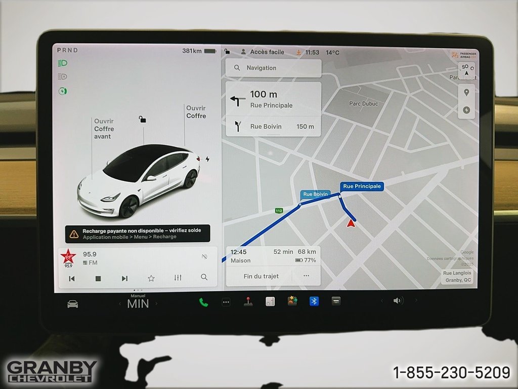 2021 Tesla MODEL 3 STANDARD RANGE PROPULSION in Granby, Quebec - 19 - w1024h768px