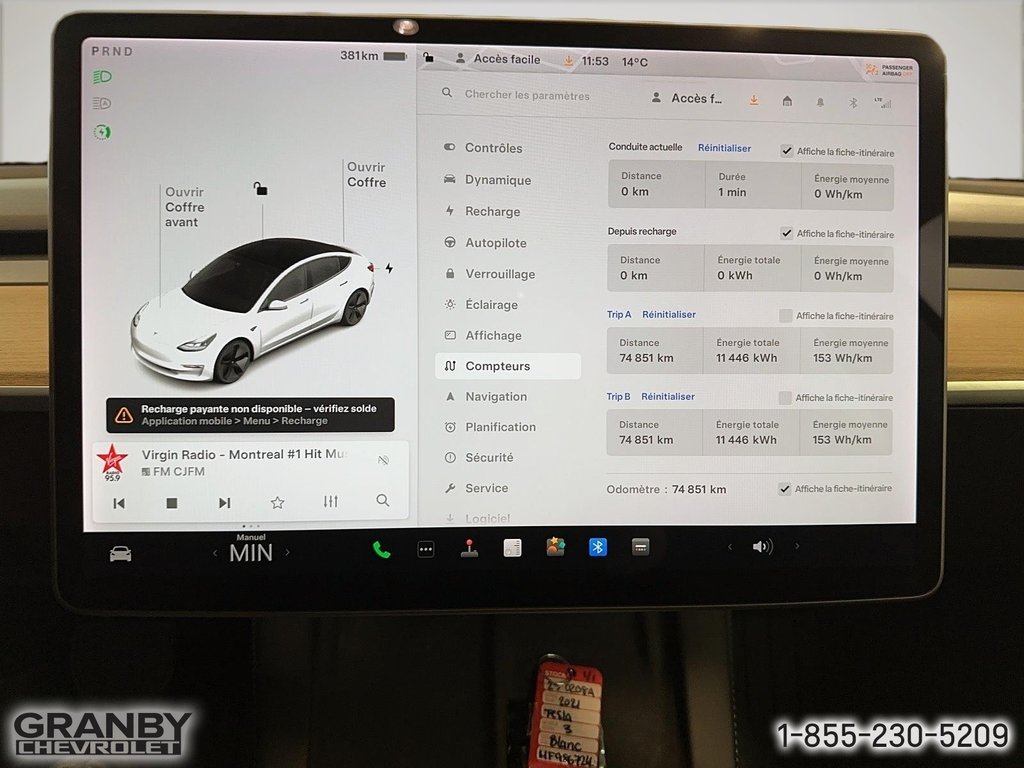 2021 Tesla MODEL 3 STANDARD RANGE PROPULSION in Granby, Quebec - 15 - w1024h768px