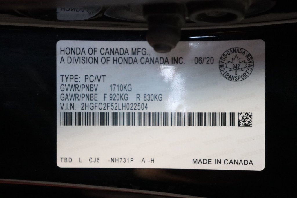 Honda Civic Sedan LX 2020 à Sault Ste. Marie, Ontario - 18 - w1024h768px