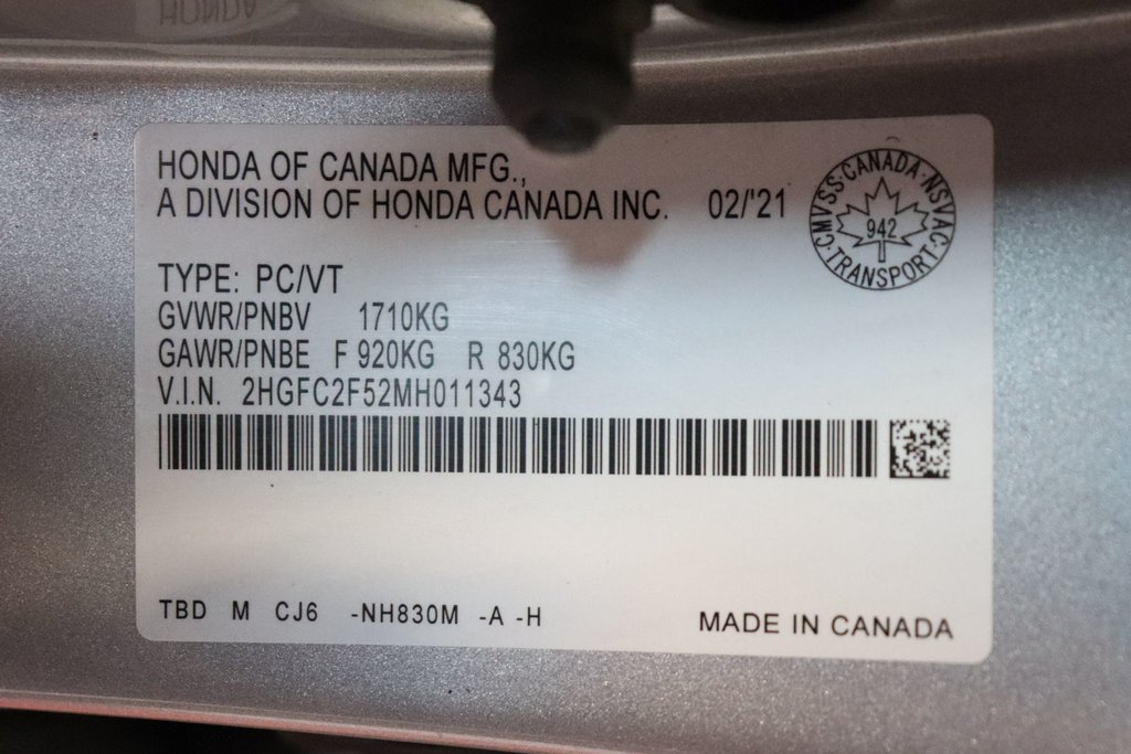 2021 Honda Civic Sedan LX in Sault Ste. Marie, Ontario - 19 - w1024h768px
