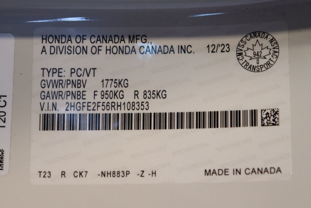 2024 Honda Civic Sedan Sport in Sault Ste. Marie, Ontario - 28 - w1024h768px