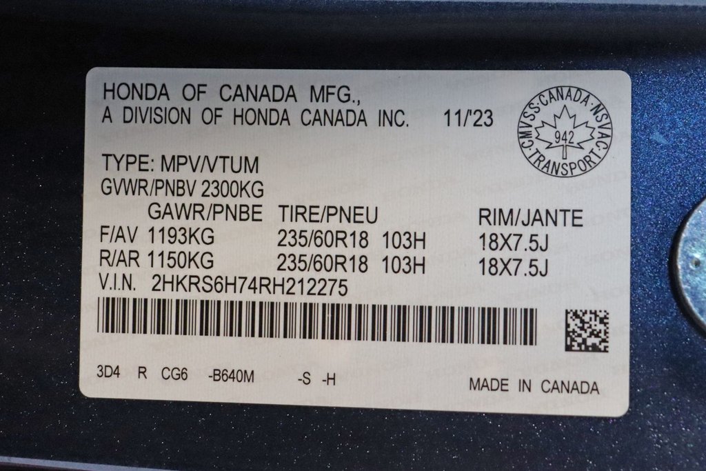 2024 Honda CR-V Hybrid EX-L in Sault Ste. Marie, Ontario - 26 - w1024h768px