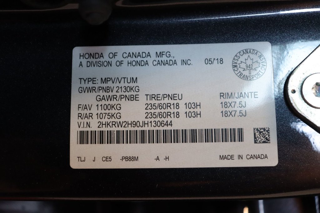 Honda CR-V Touring 2018 à Sault Ste. Marie, Ontario - 28 - w1024h768px