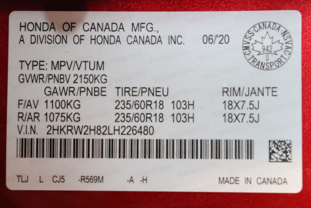 2020 Honda CR-V EX-L in Sault Ste. Marie, Ontario - 19 - w1024h768px