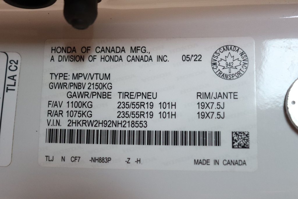 2022 Honda CR-V in Sault Ste. Marie, Ontario - 28 - w1024h768px