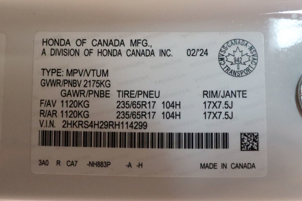 2024 Honda CR-V LX-B in Sault Ste. Marie, Ontario - 28 - w1024h768px