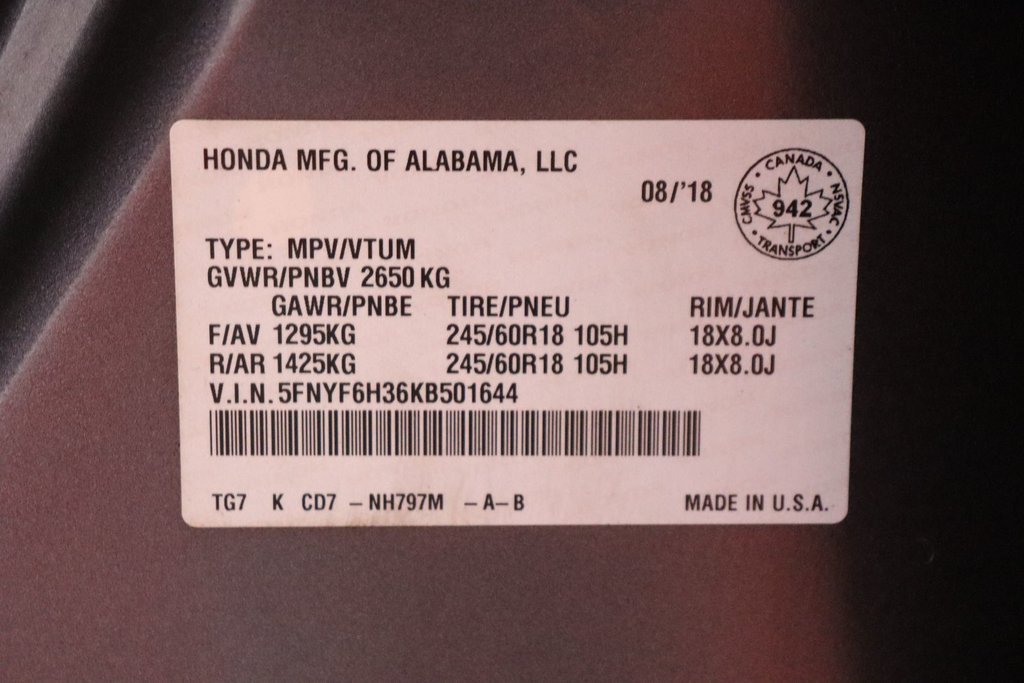 2019 Honda Pilot EX in Sault Ste. Marie, Ontario - 20 - w1024h768px