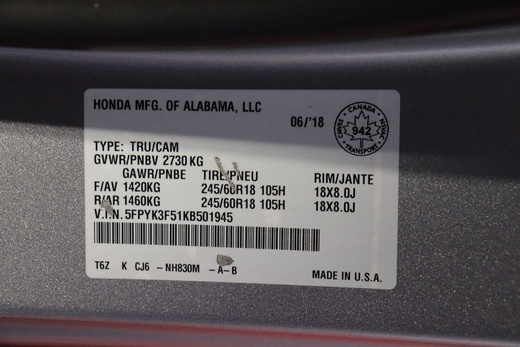 2019 Honda Ridgeline EX-L in Sault Ste. Marie, Ontario - 25 - w1024h768px