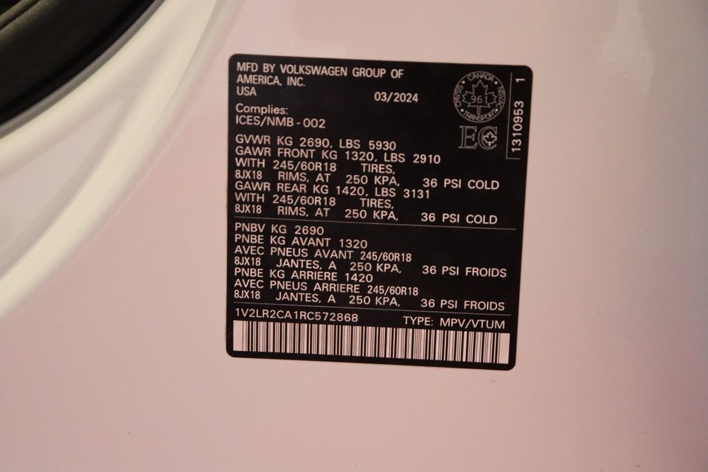 2024 Volkswagen Atlas Comfortline in Sault Ste. Marie, Ontario - 19 - w1024h768px