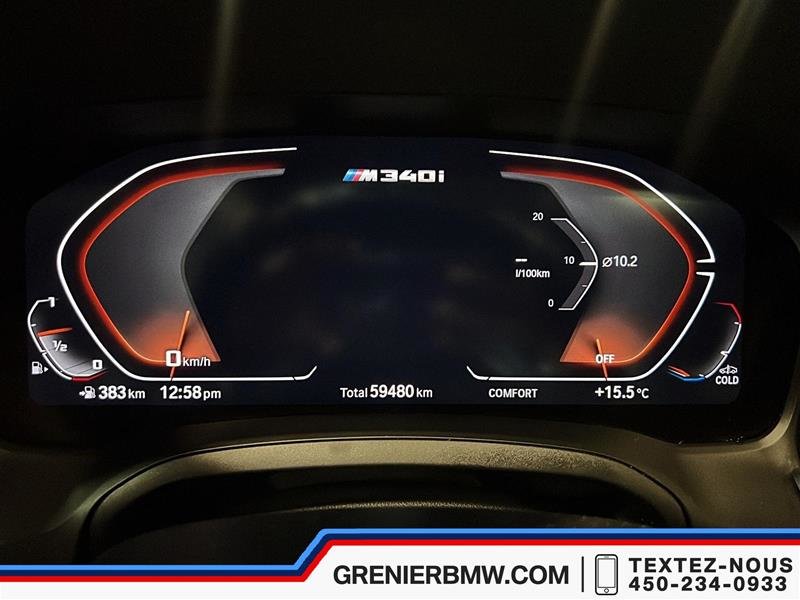 2022 BMW M340i xDrive Sedan, Oxyde Grey II, Harman Kardon, CPO in Terrebonne, Quebec - 11 - w1024h768px