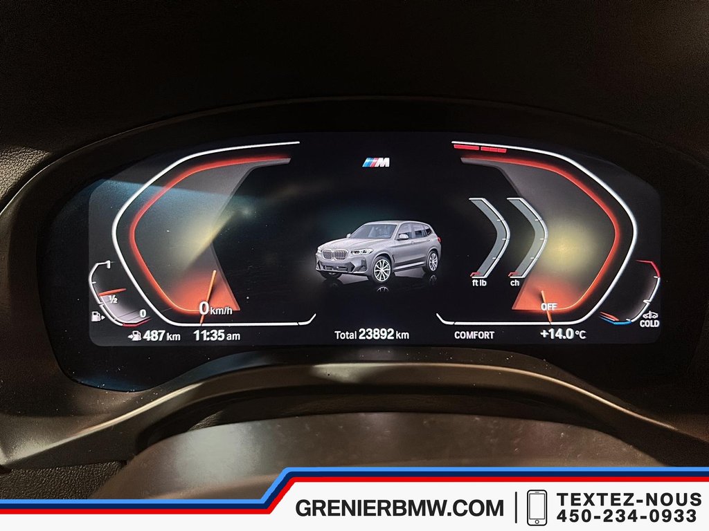 BMW X3 XDrive30i, Premium Package, M Sport Package 2024 à Terrebonne, Québec - 12 - w1024h768px