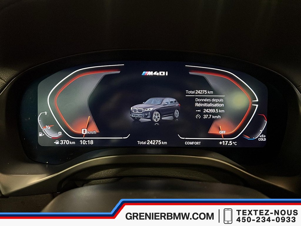 BMW X3 M40i xDrive, Premium Enhanced, Fiona Red Interior 2024 à Terrebonne, Québec - 12 - w1024h768px