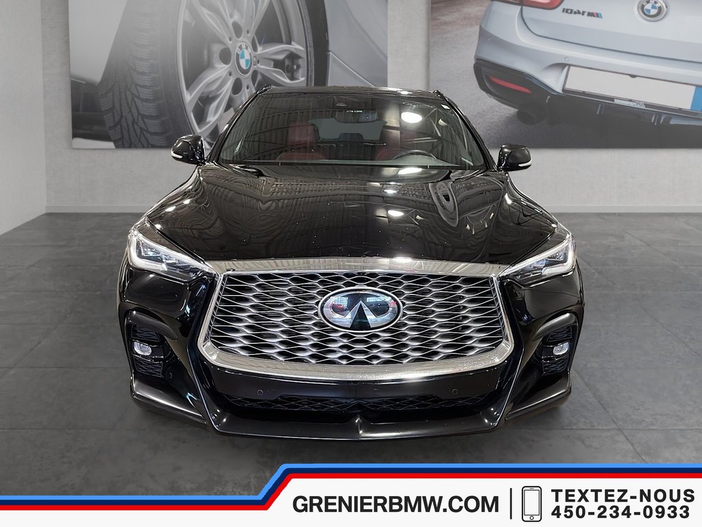 Infiniti QX55 Sensory, Black on Red Interior, Bose Sound System 2022 à Terrebonne, Québec - 2 - w1024h768px