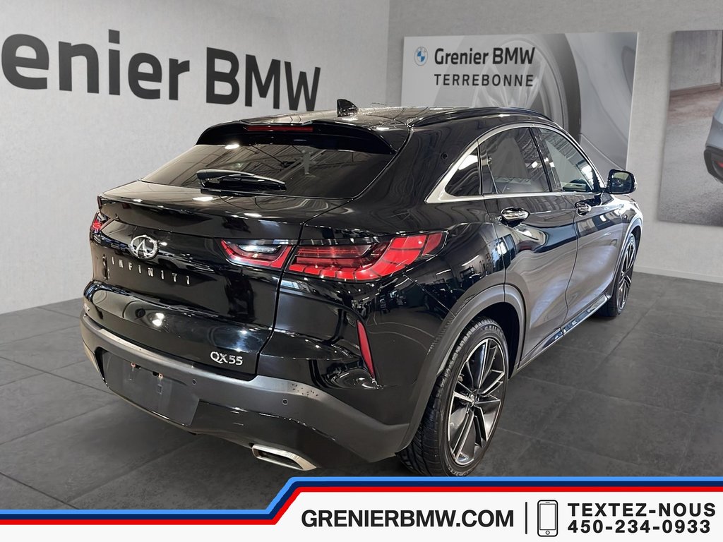 Infiniti QX55 Sensory, Black on Red Interior, Bose Sound System 2022 à Terrebonne, Québec - 4 - w1024h768px
