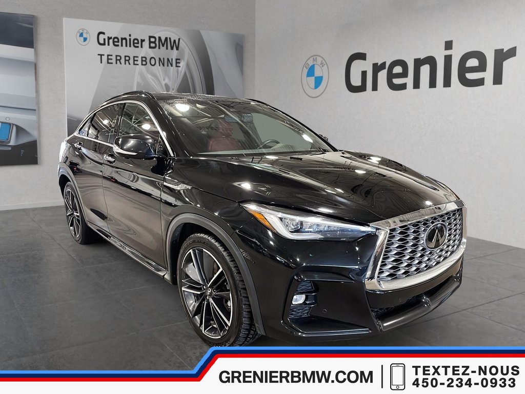 Infiniti QX55 Sensory, Black on Red Interior, Bose Sound System 2022 à Terrebonne, Québec - 1 - w1024h768px
