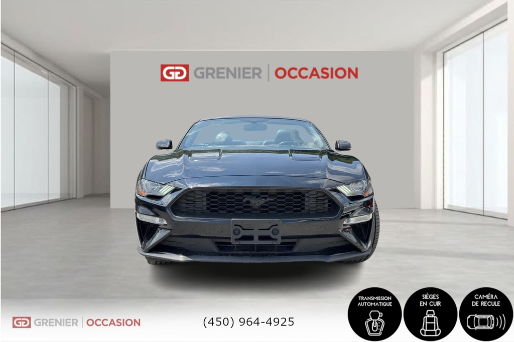 Ford Mustang Premium EcoBoost Convertible Bluetooth 2019 à Terrebonne, Québec - 2 - w1024h768px