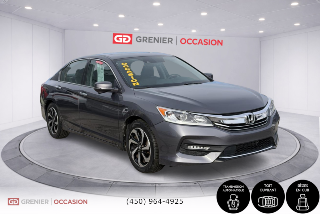 2016 Honda ACCORD EX-L Cuir Toit Ouvrant Bas Kilométrage in Terrebonne, Quebec - 1 - w1024h768px
