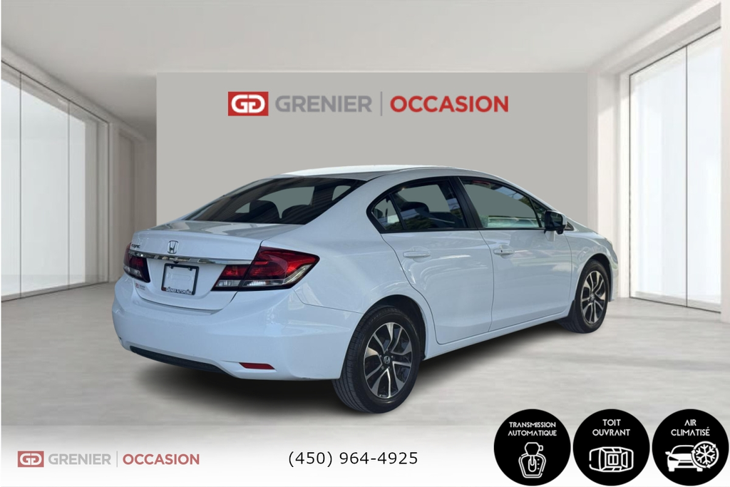 Honda Civic Sedan EX Toit Ouvrant Bas Kilo 2015 à Terrebonne, Québec - 4 - w1024h768px