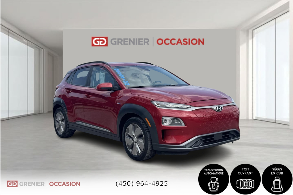2020 Hyundai KONA ELECTRIC Ultimate Cuir Toit Ouvrant Bas Kilométrage in Terrebonne, Quebec - 1 - w1024h768px