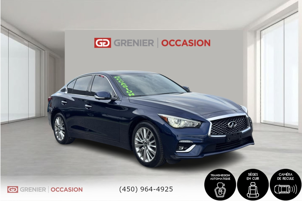 2021 Infiniti Q50 Luxe Cuir AWD Toit Ouvrant 3.0 in Terrebonne, Quebec - 1 - w1024h768px