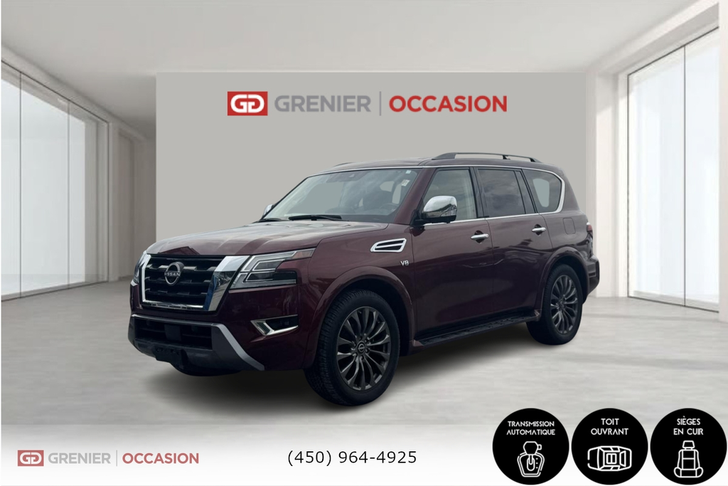 2021 Nissan Armada Platinum Cuir Toit Ouvrant Navigation in Terrebonne, Quebec - 3 - w1024h768px