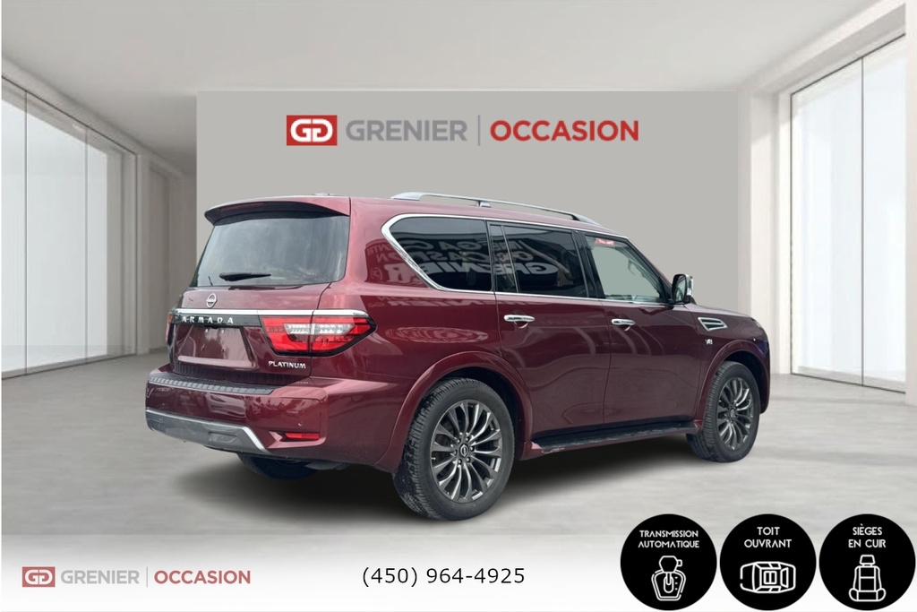 2021 Nissan Armada Platinum Cuir Toit Ouvrant Navigation in Terrebonne, Quebec - 6 - w1024h768px