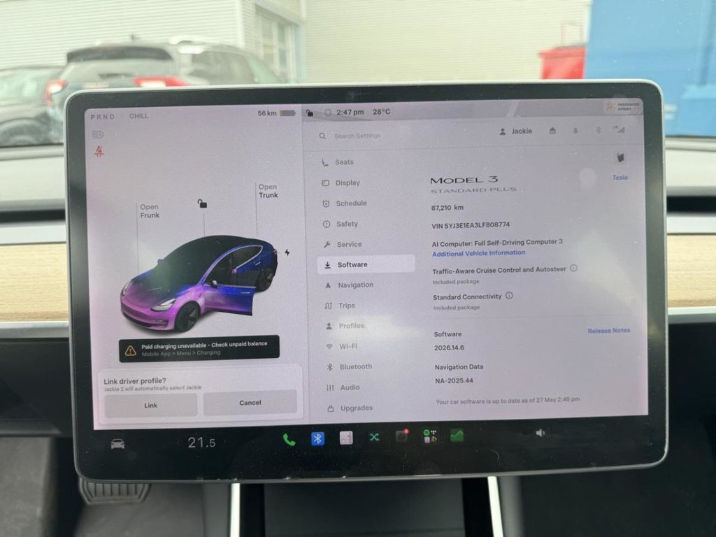 Tesla Model 3 Standard Range Plus Cuir Bas Kilométrage 2020 à Terrebonne, Québec - 12 - w1024h768px
