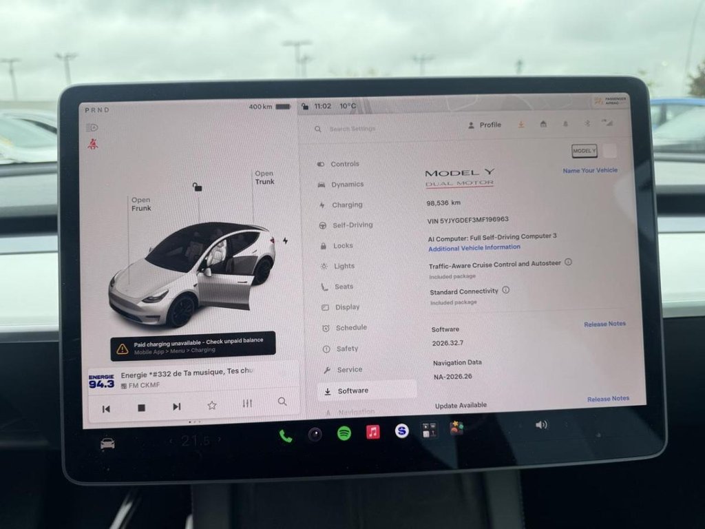 Tesla Model Y Performance AWD Intérieur Blanc 2021 à Terrebonne, Québec - 13 - w1024h768px