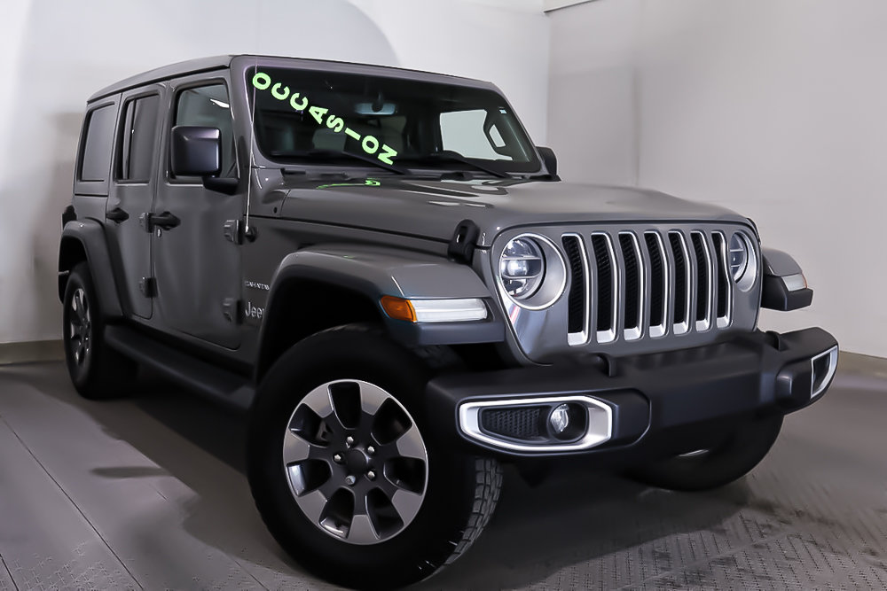 2020 Jeep Wrangler Unlimited SAHARA + SKY ONE TOUCH + CUIR + in Terrebonne, Quebec - 1 - w1024h768px