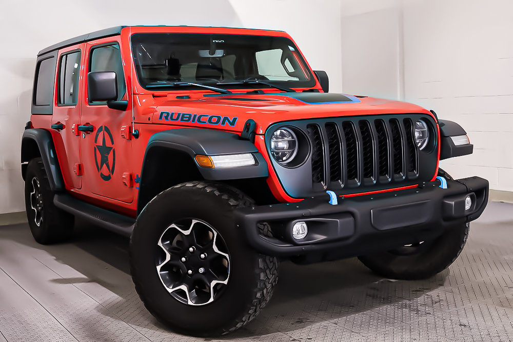 Jeep Wrangler 4XE + UNLIMITED RUBICON + 4X4 + ENS TEMPS FROID 2022 à Terrebonne, Québec - 1 - w1024h768px