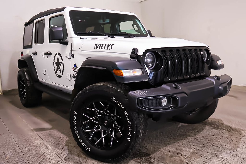 Jeep Wrangler 4 PORTES WILLYS + 4X4 + TOIT RIGIDE 3 SECTIONS 2023 à Terrebonne, Québec - 1 - w1024h768px