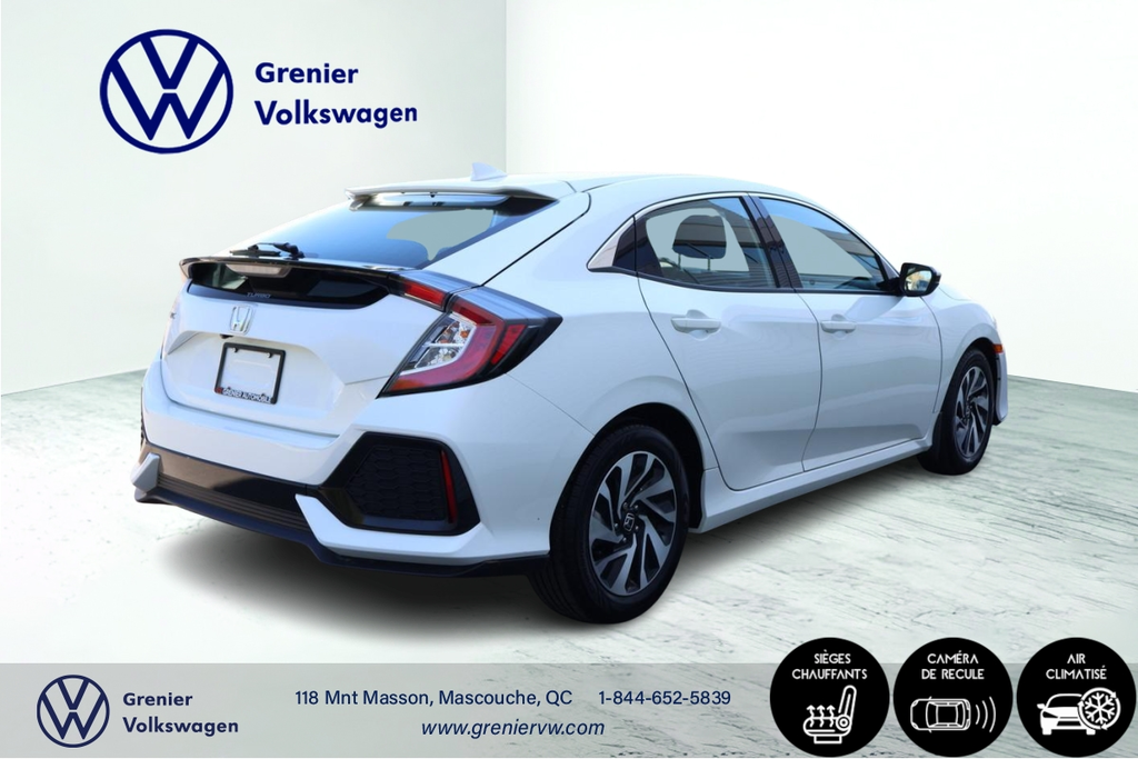 Honda Civic Hatchback LX, Caméra, Bluetooth, Jamais accidenté 2018 à Mascouche, Québec - 7 - w1024h768px