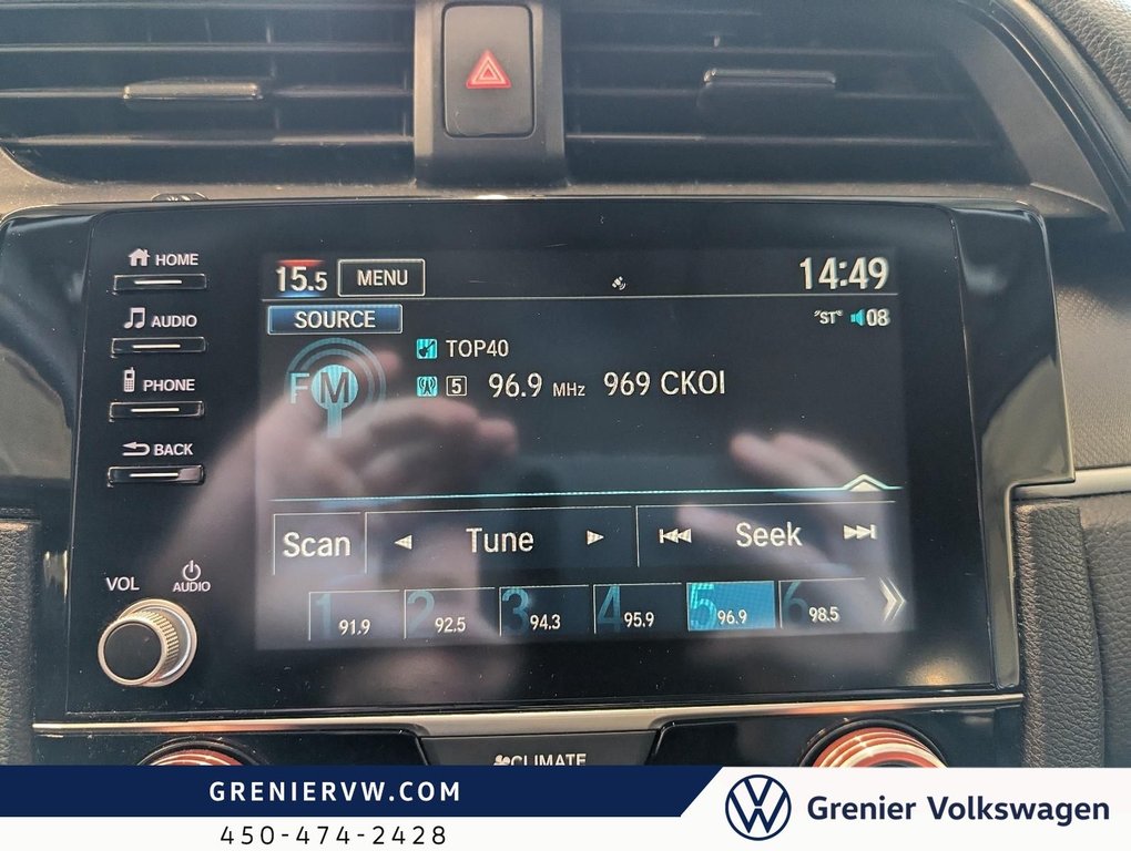 Honda Civic LX, Avertissement sortie de voie, Carplay 2019 à Mascouche, Québec - 18 - w1024h768px