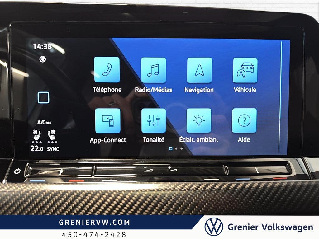 Volkswagen Golf R DSG, Cuir, Toit, Siege+Volant Sport et Chauffant 2023 à Mascouche, Québec - 16 - w1024h768px