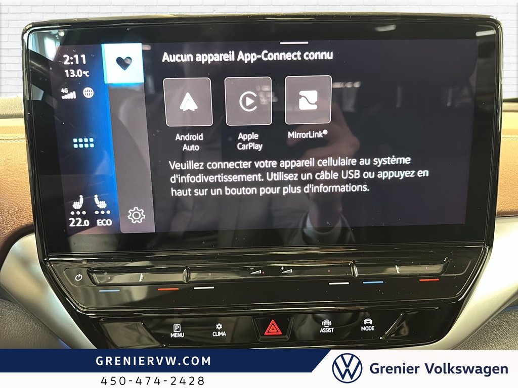 Volkswagen ID.4 Pro, Statement, Cuir, 100% électrique 2021 à Terrebonne, Québec - 14 - w1024h768px