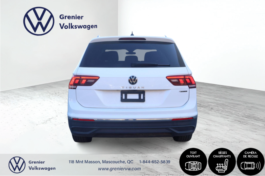 Volkswagen Tiguan Comfortline,toit pano 4motion 2022 à Terrebonne, Québec - 7 - w1024h768px