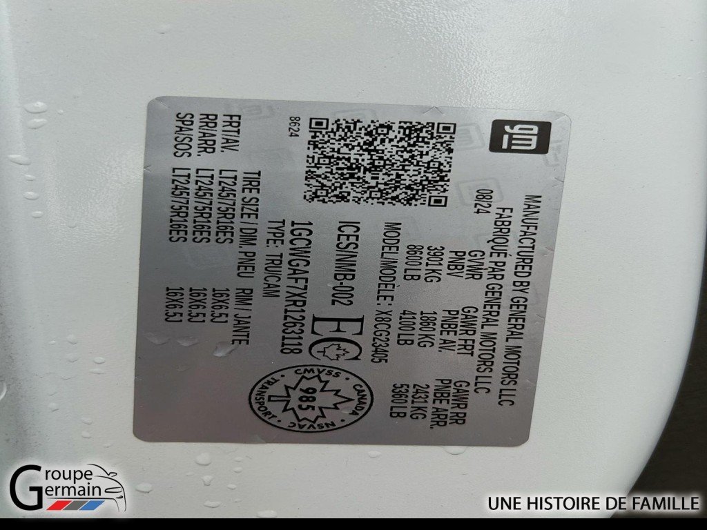 2024 Chevrolet Express Cargo 2500 à St-Raymond, Québec - 19 - w1024h768px