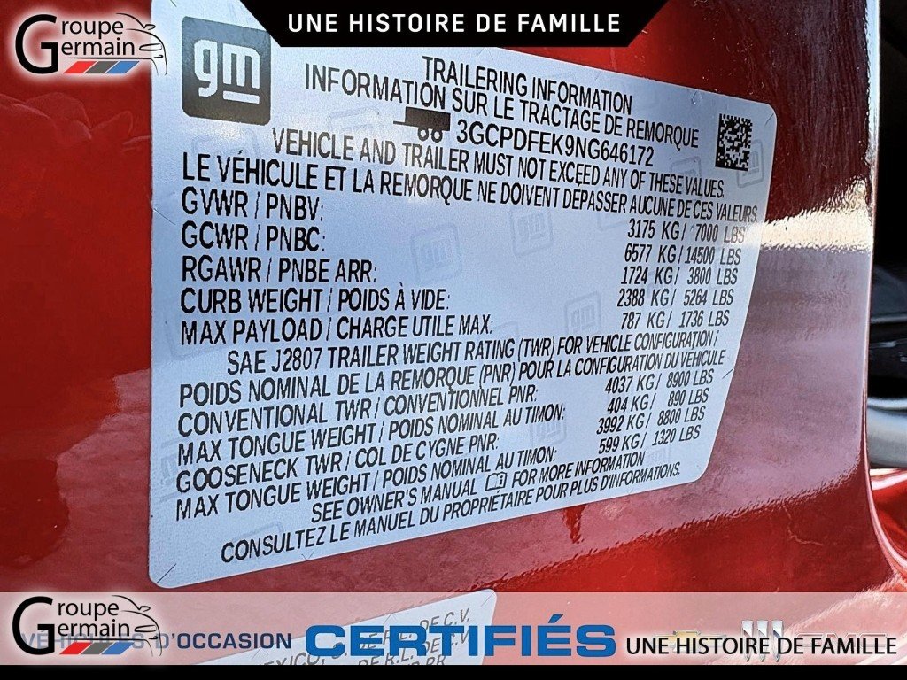 2022 Chevrolet Silverado 1500 in Donnacona, Quebec - 32 - w1024h768px