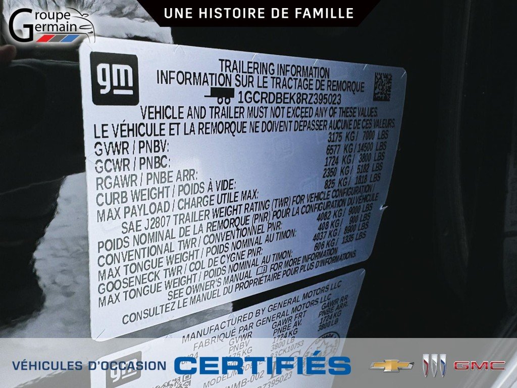 2024 Chevrolet Silverado 1500 à St-Raymond, Québec - 29 - w1024h768px