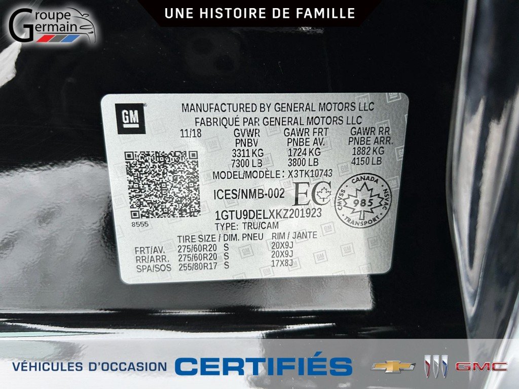 2019 GMC Sierra 1500 à St-Raymond, Québec - 27 - w1024h768px