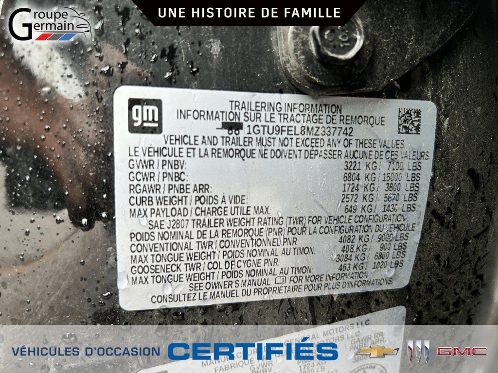 2021 GMC Sierra 1500 in St-Raymond, Quebec - 27 - w1024h768px